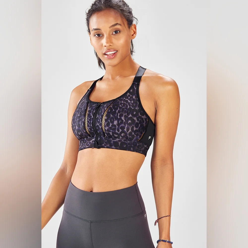 Fabletics‎ Zip front Zoe high support sports bra size XS